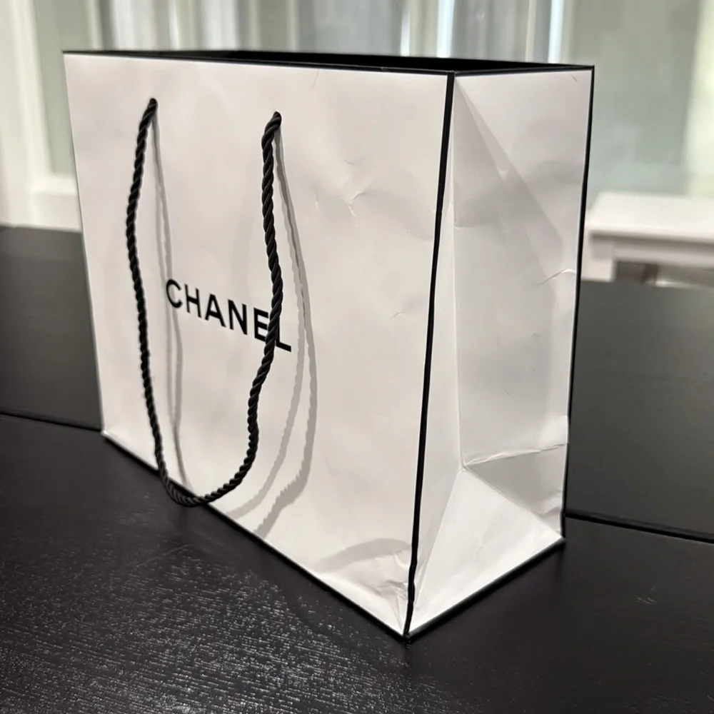 Chanel Classic White Shopping Gift Display Bag